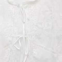 Yipinpay Summer Bow Embroidered Blouse Shirt 0881024