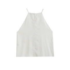 Yipinpay Spring Style Elegant Holiday Style Sling Sleeveless Shirt