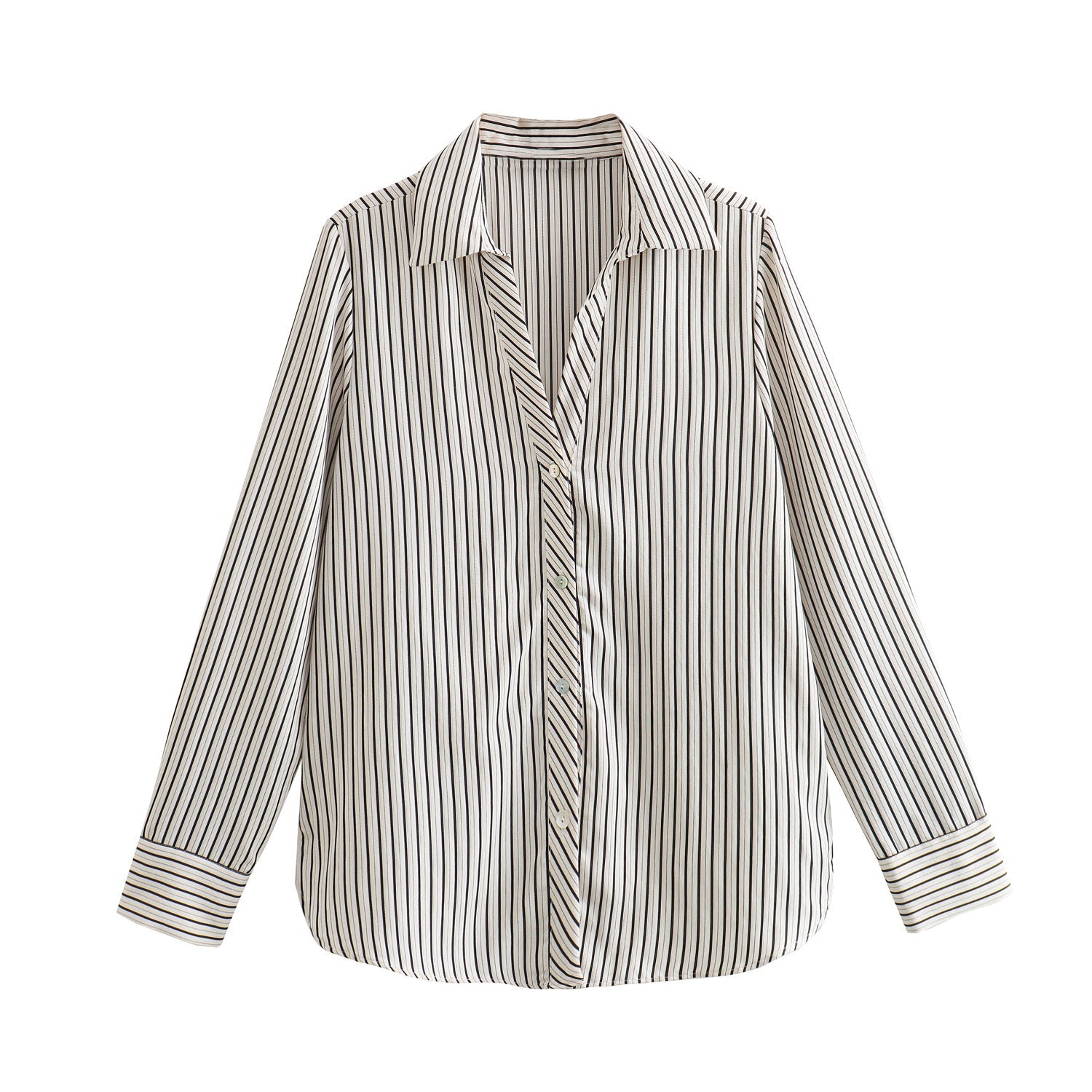 Yipinpay New Slim Striped Long-Sleeved Casual Shirt In Autumn 2298163