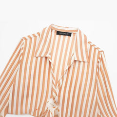 Yipinpay New Street Style Casual Loose Single-Breasted Striped Shirt 9878098