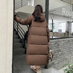 Medium And Long Bread Clothes Down Cotton-Padded Clothes Female Winter Hot Style 2024 New Thickened Cotton-Padded Jacket Jacket