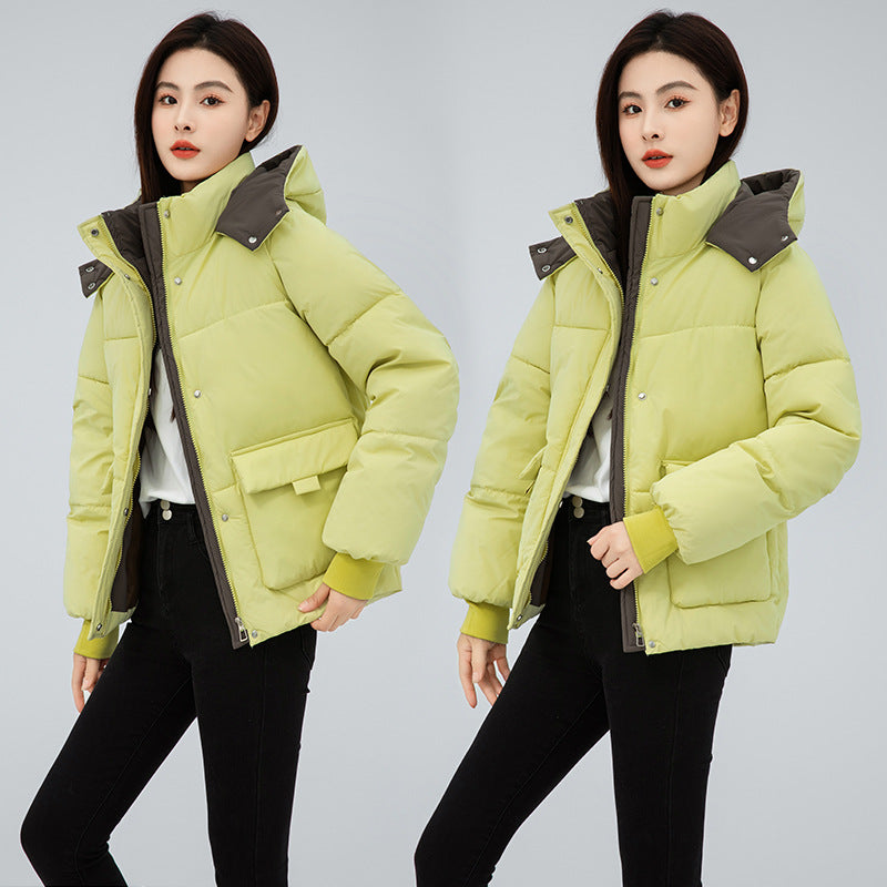 2024 New Korean Version Loose And Thick Warm Cotton-Padded Coat Cotton-Padded Coat