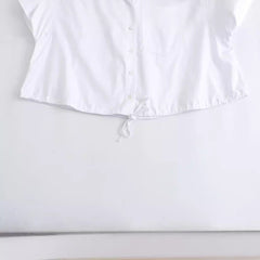 Yipinpay New Loose Version Short Rope Detail Shirt 1223363001