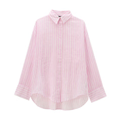 Yipinpay New Loose Striped Casual Shirt 0881072