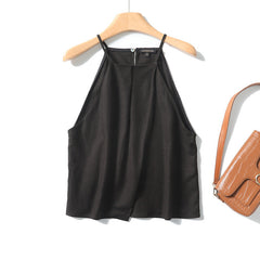 Yipinpay Spring Style Elegant Holiday Style Sling Sleeveless Shirt