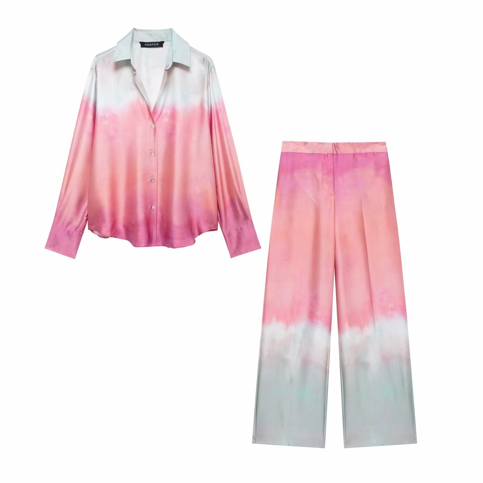 Yipinpay New Tie-Dye Printed Shirt 8339211 Casual Pants 8200202