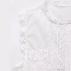 Yipinpay Summer Bow Embroidered Blouse Shirt 0881024