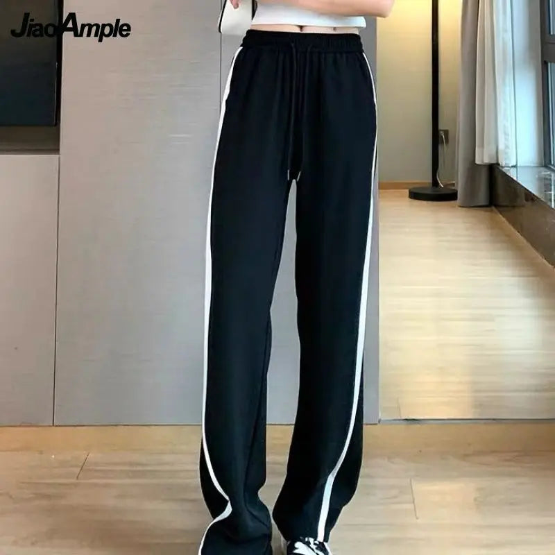 Yipinpay Autumn New Fashion Fake Two Piece Sweater Pants Set Women's Casual Tracksuit Korean Elegant Hoodies Trousers Sports Suit